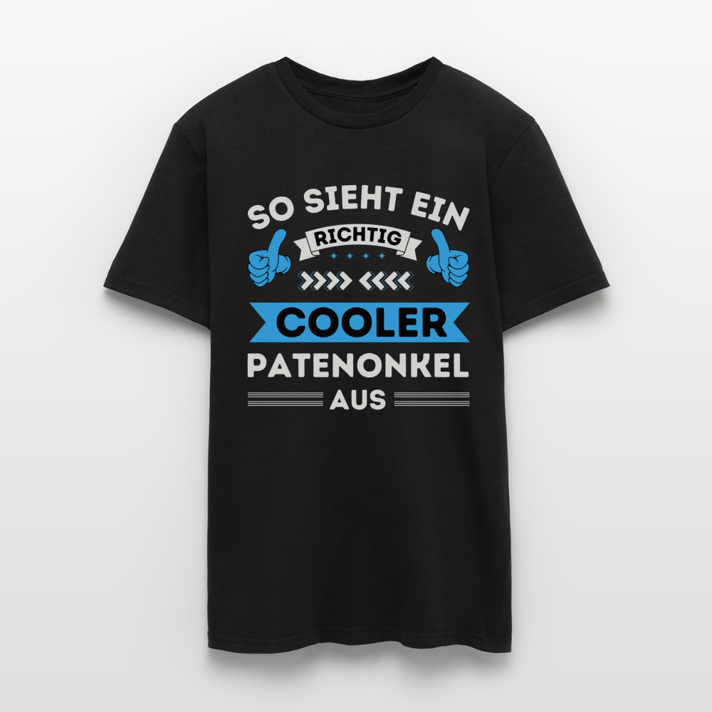 Männer T-Shirt "So sieht ein richtig cooler Patenonkel aus" - Schwarz