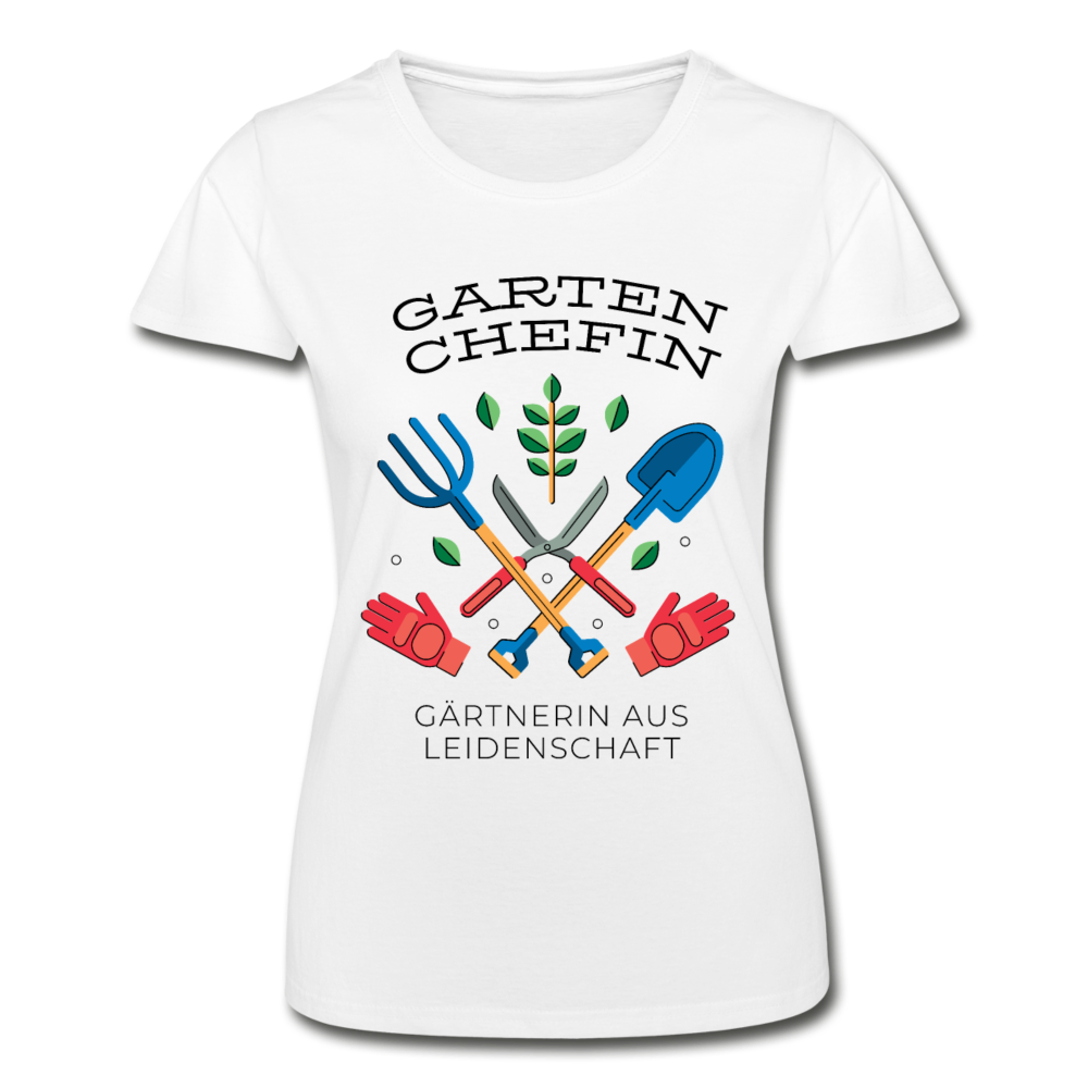 Frauen T-Shirt "Garten Chefin" - Weiß