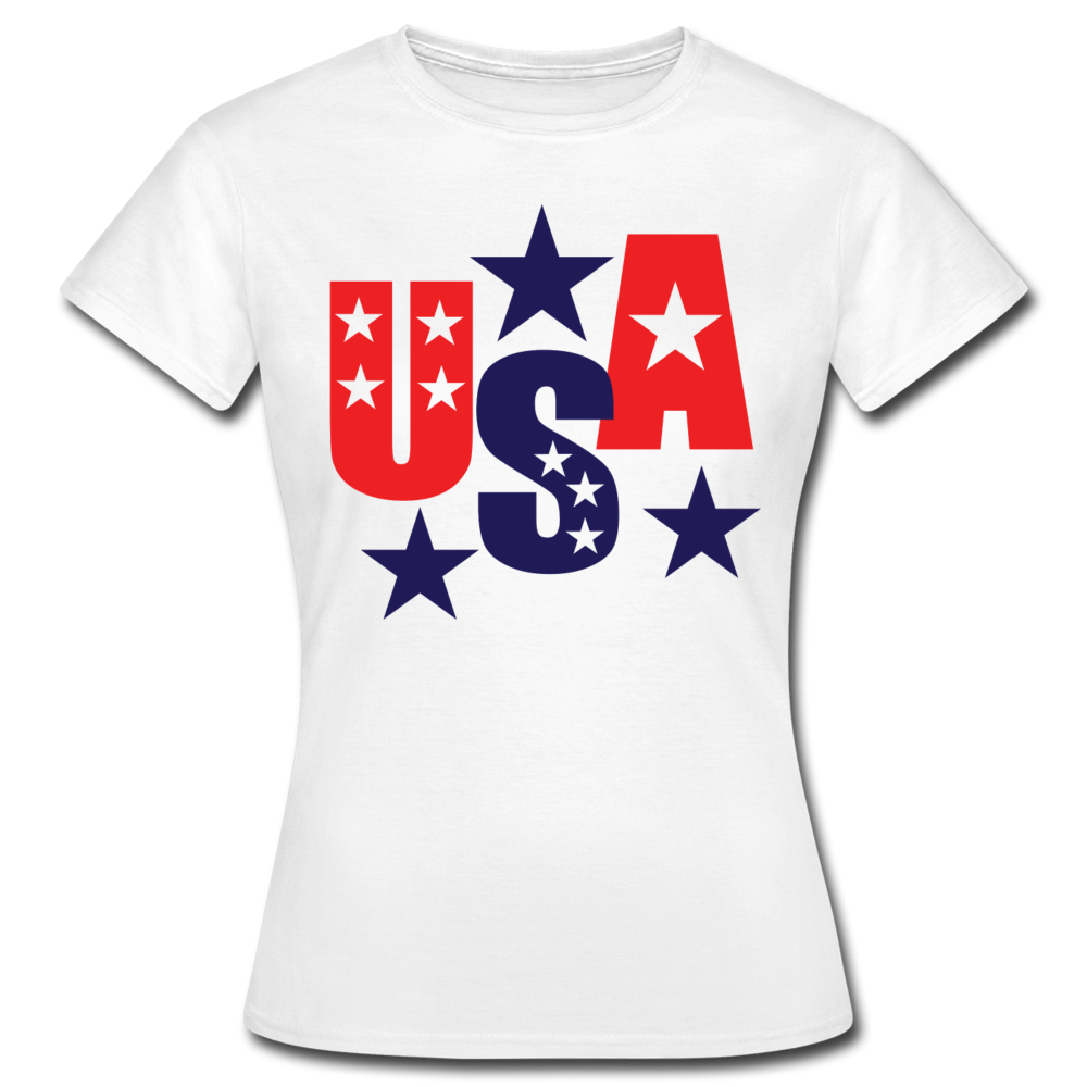 Frauen T-Shirt "USA im Sternenmotiv" - Weiß