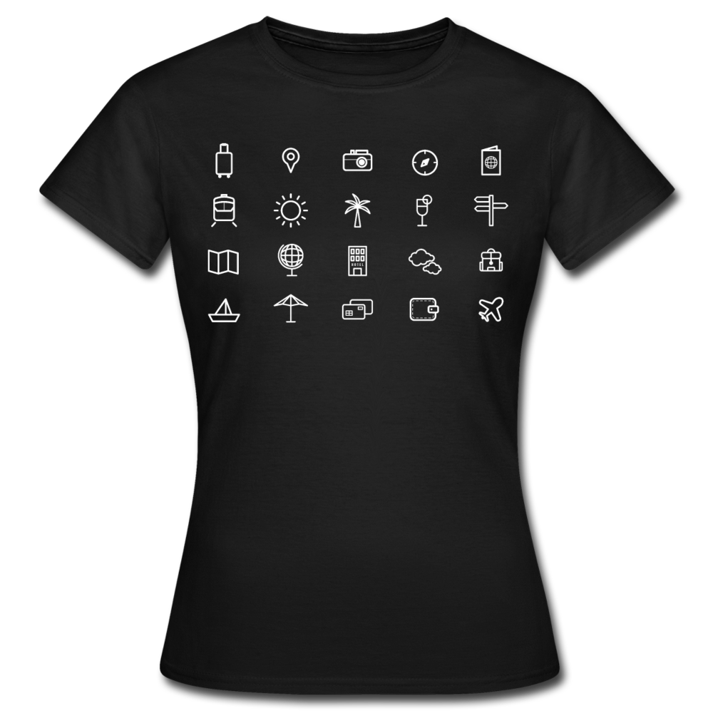 Frauen T-Shirt "Reise Symbole"