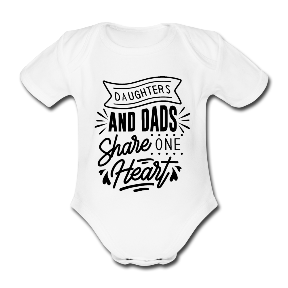 Baby Body "Daughters and dads share one heart" - Weiß