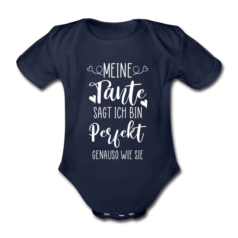Baby Body "Meine Tante sagt ich bin perfekt - genauso wie sie" - Dunkelnavy