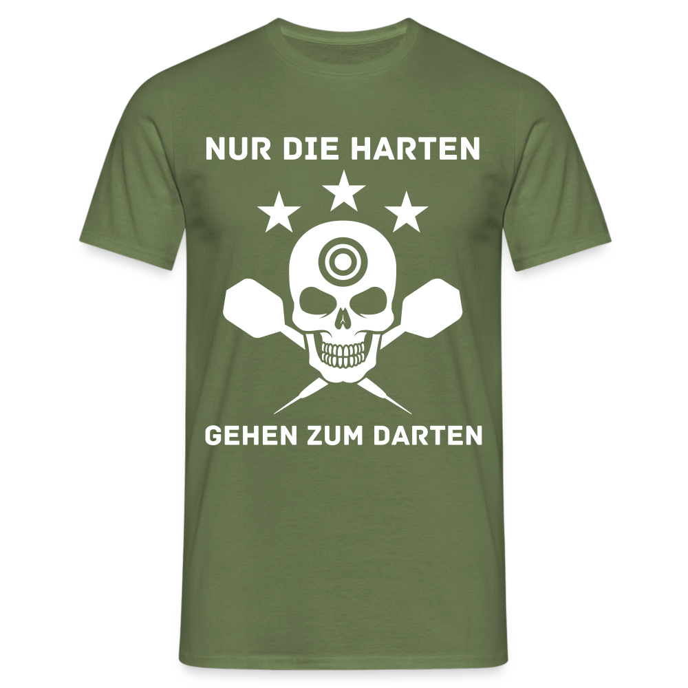 Männer T-Shirt "Nur die Harten gehen zum Darten" - Militärgrün