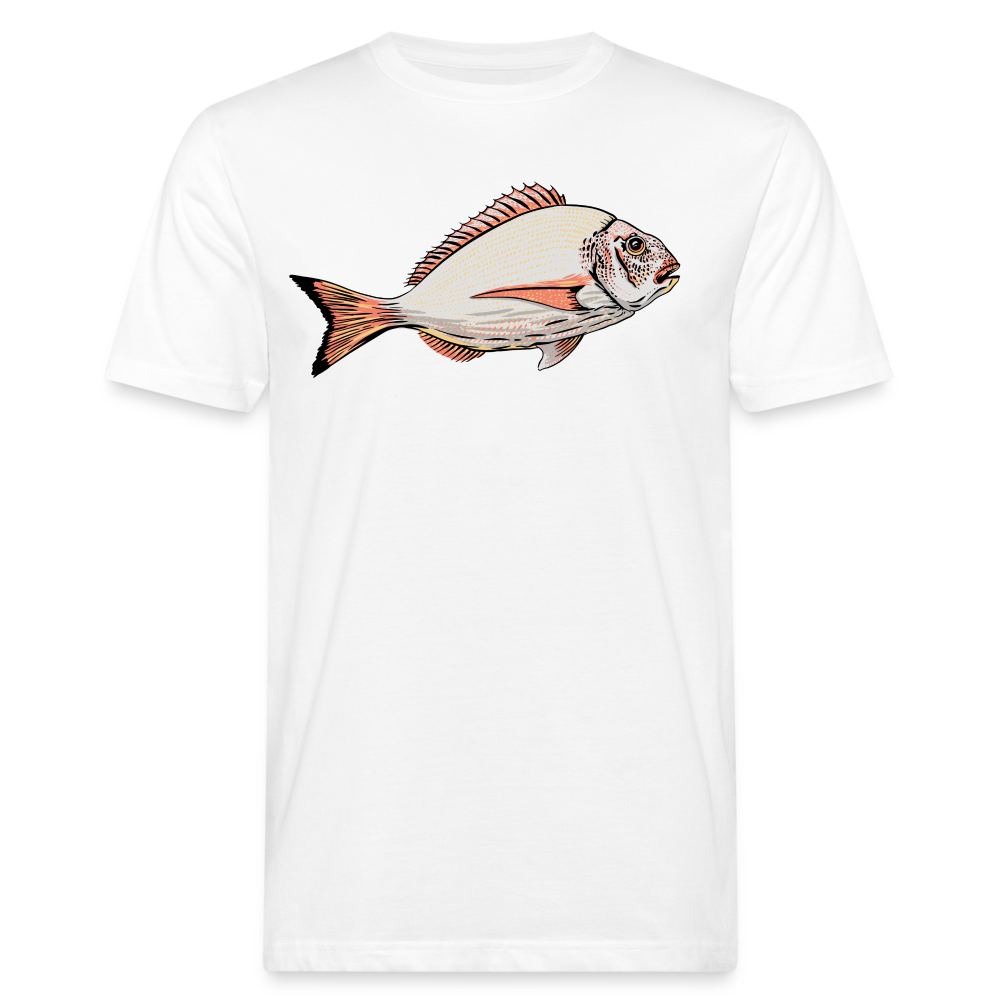 Männer Bio T-Shirt "Goldbrasse" - weiß