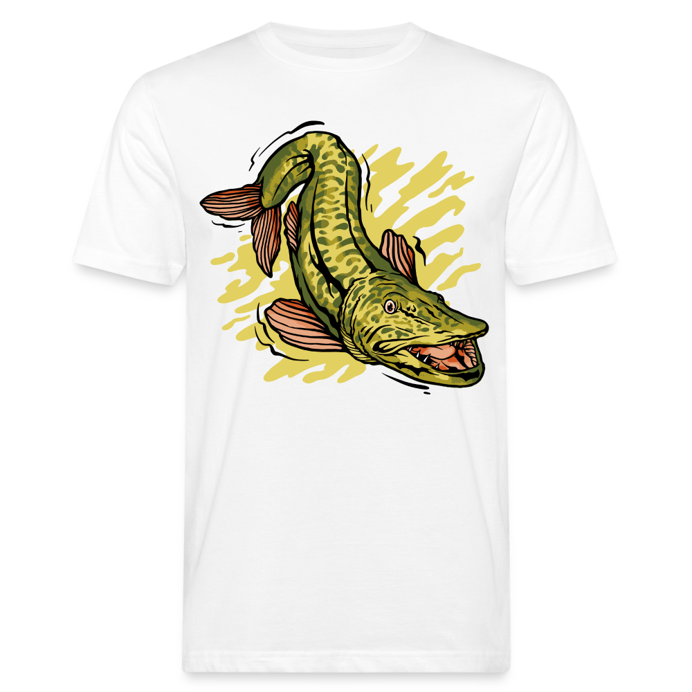 Männer Bio-T-Shirt "Muskellunge" - weiß