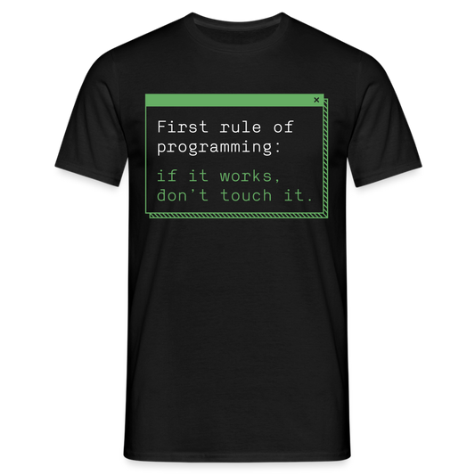 Männer T-Shirt "If it works..." - Schwarz