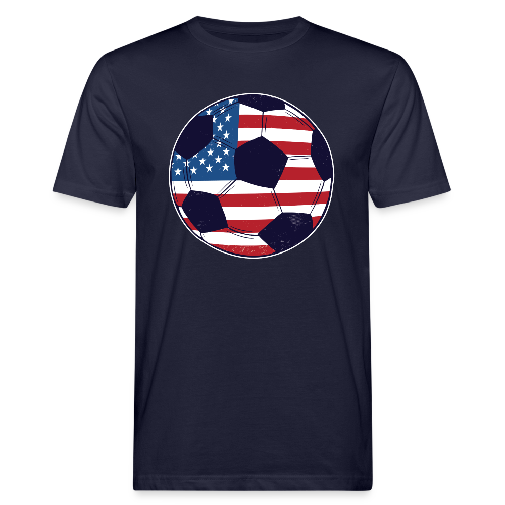Männer Bio-T-Shirt "Fußball im USA-Stil" - Navy