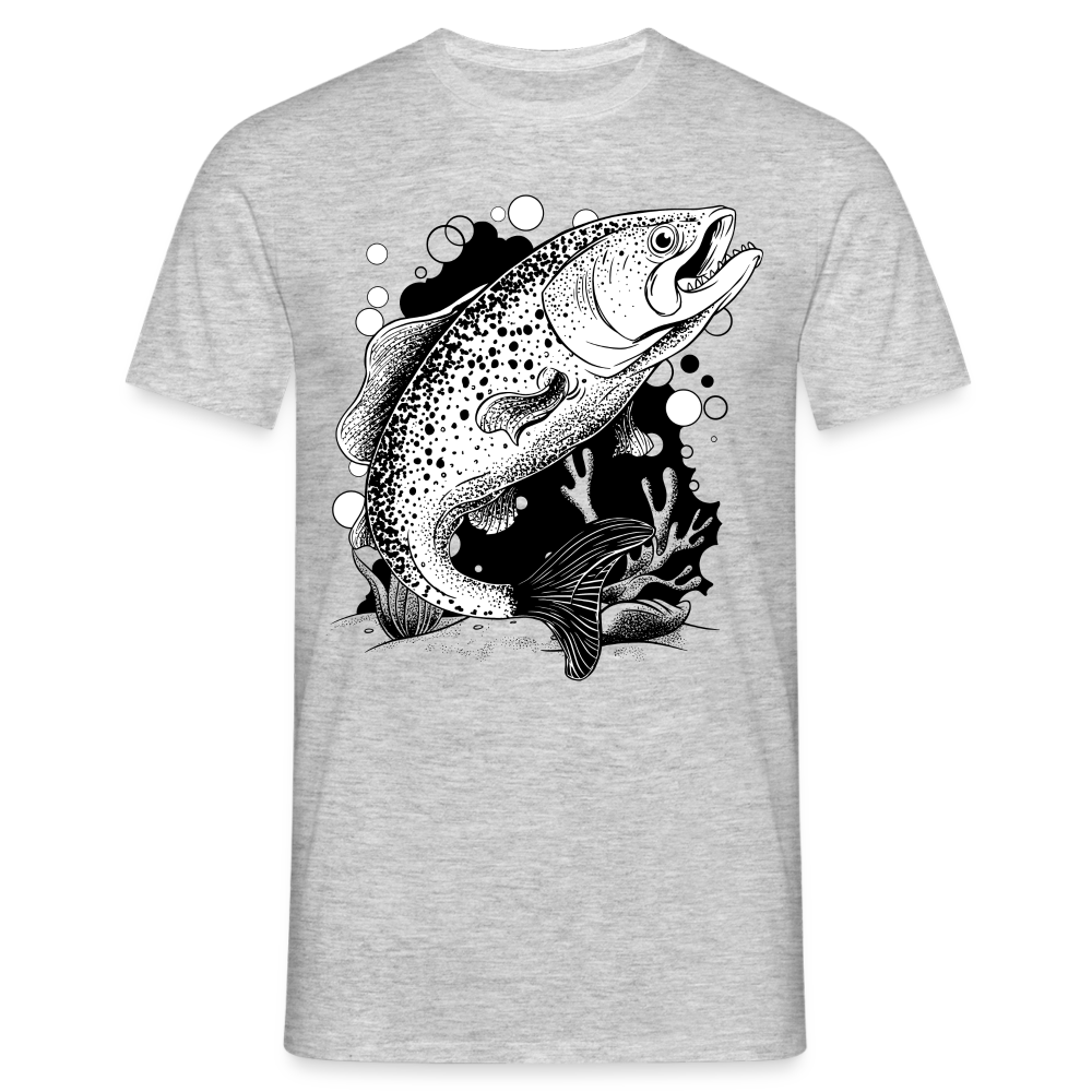 Männer Forellen T-Shirt - Grau meliert