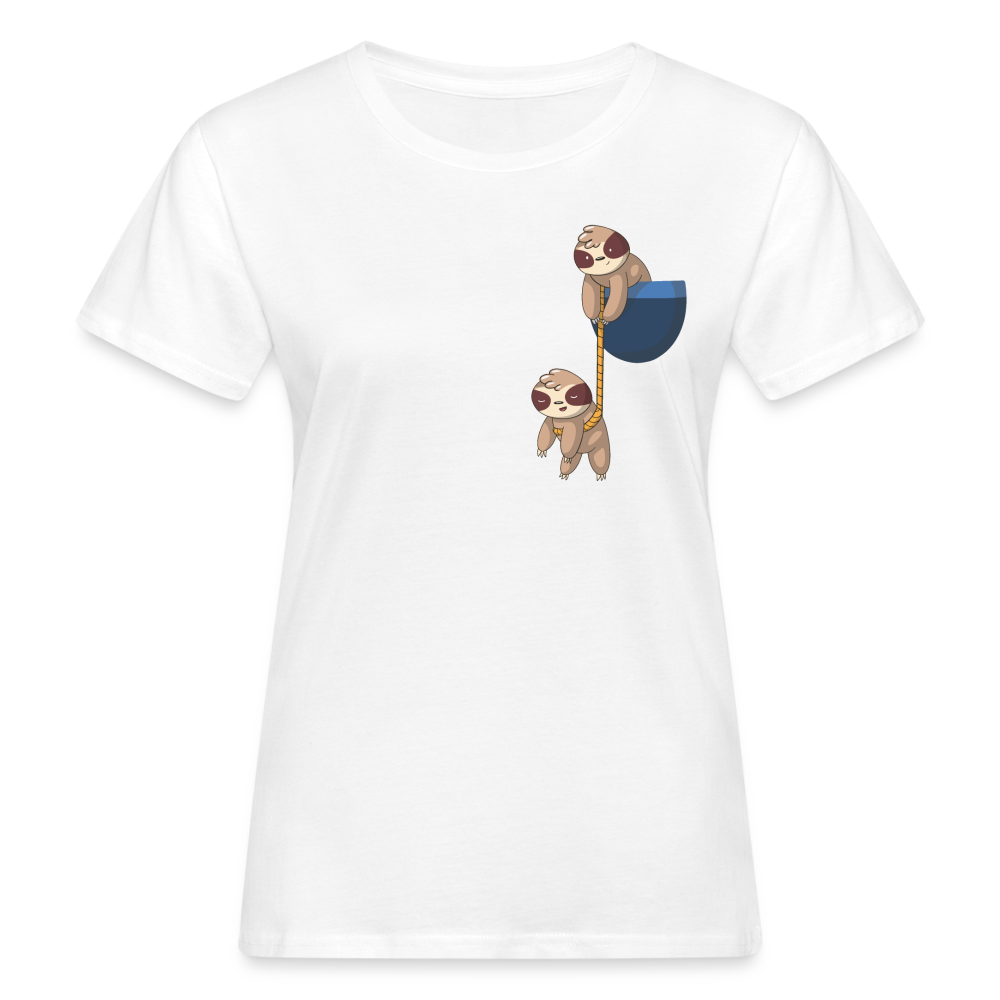 Frauen Bio T-Shirt "2 Faultiere" - weiß