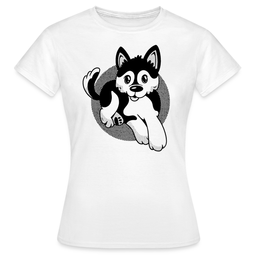 Frauen T-Shirt "Pomsky" - weiß