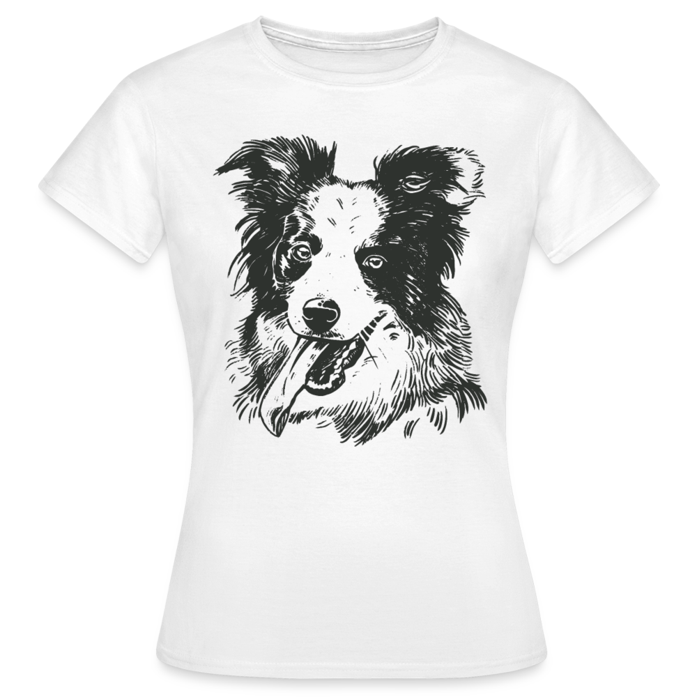 Frauen T-Shirt "Border Collie" - weiß