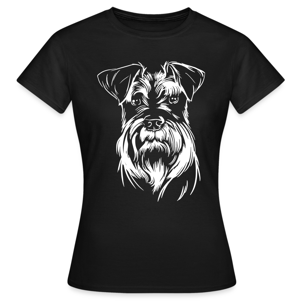 Frauen T-Shirt "Schnauzer" - Schwarz