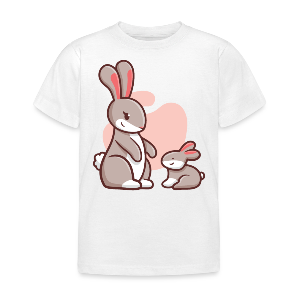 Kinder T-Shirt "Hasen-Familie" - weiß