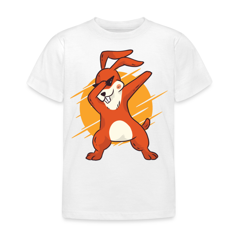 Kinder T-Shirt "Hase mit Sonnenbrille" - weiß