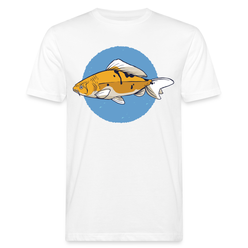 Männer Bio T-Shirt "Karpfen im Wasser" - weiß