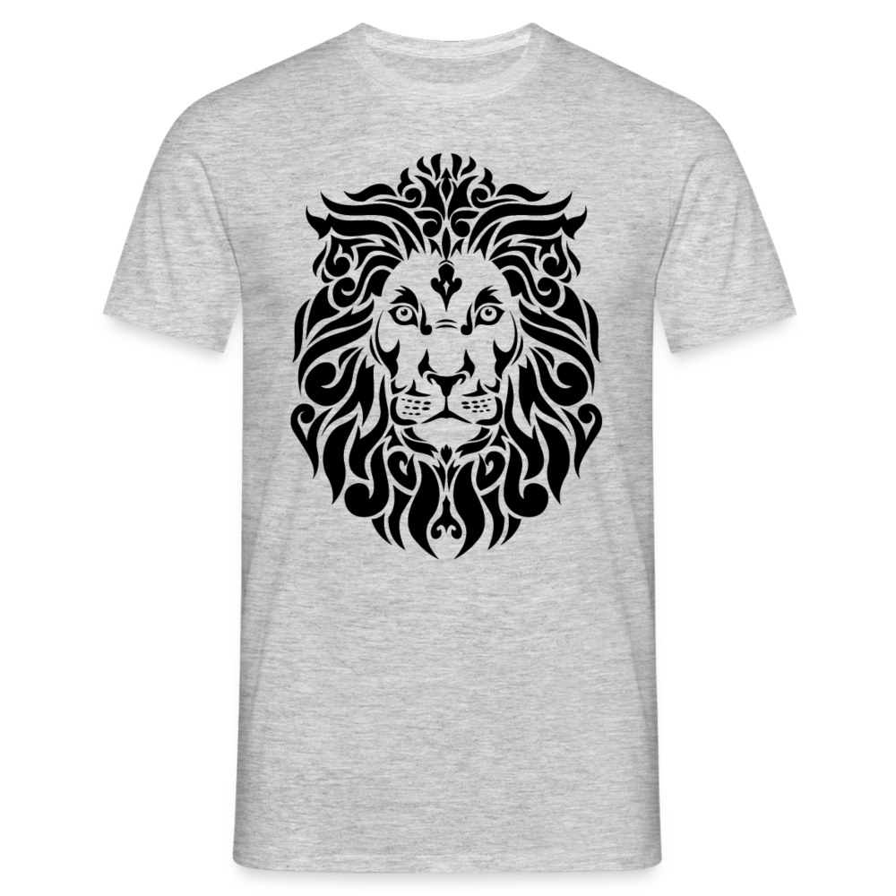 Männer T-Shirt "Schöner Löwenkopf" - Grau meliert