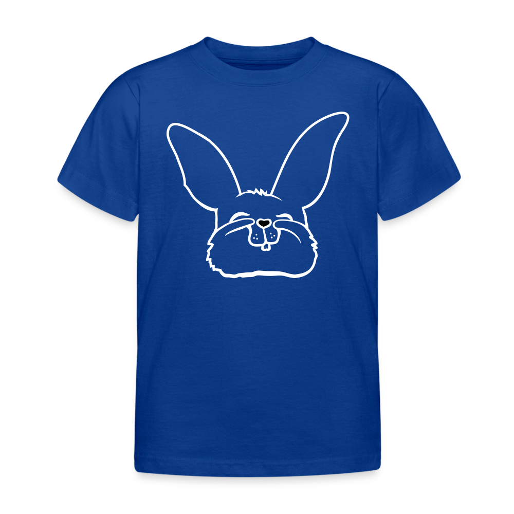 Kinder T-Shirt "Lachender Hase" - Royalblau