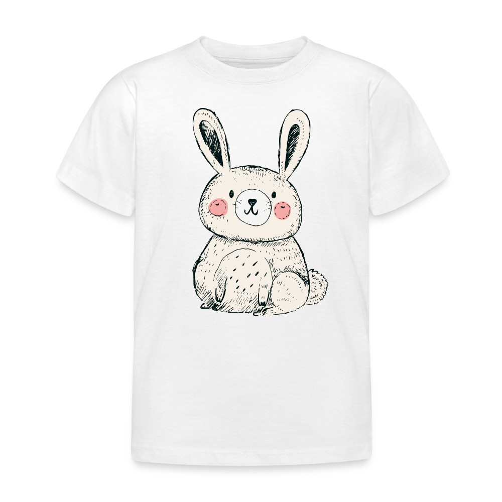 Kinder T-Shirt "Knuffiger Hase" - weiß