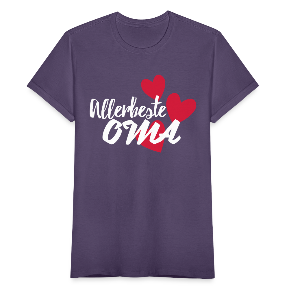 Frauen T-Shirt "Allerbeste Oma" - Dunkellila
