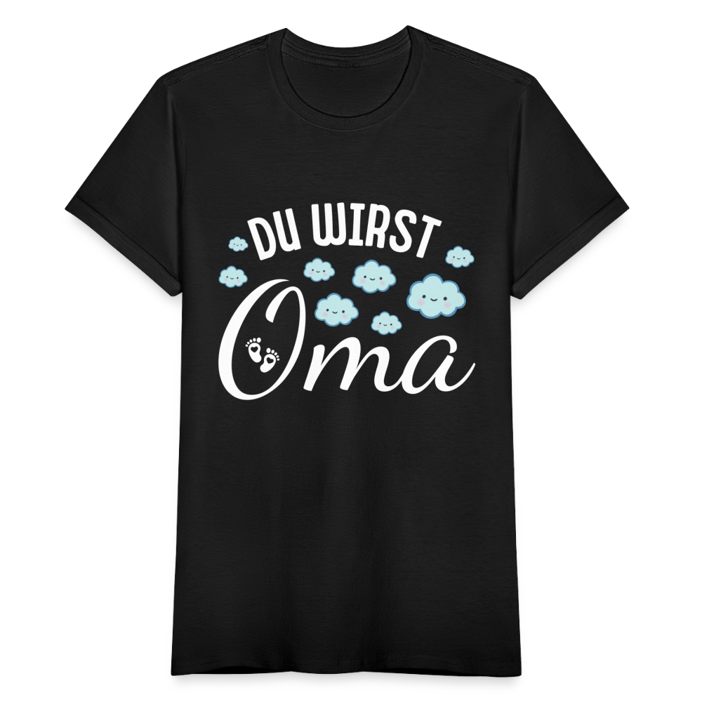 Frauen T-Shirt "Du wirst Oma" - Schwarz