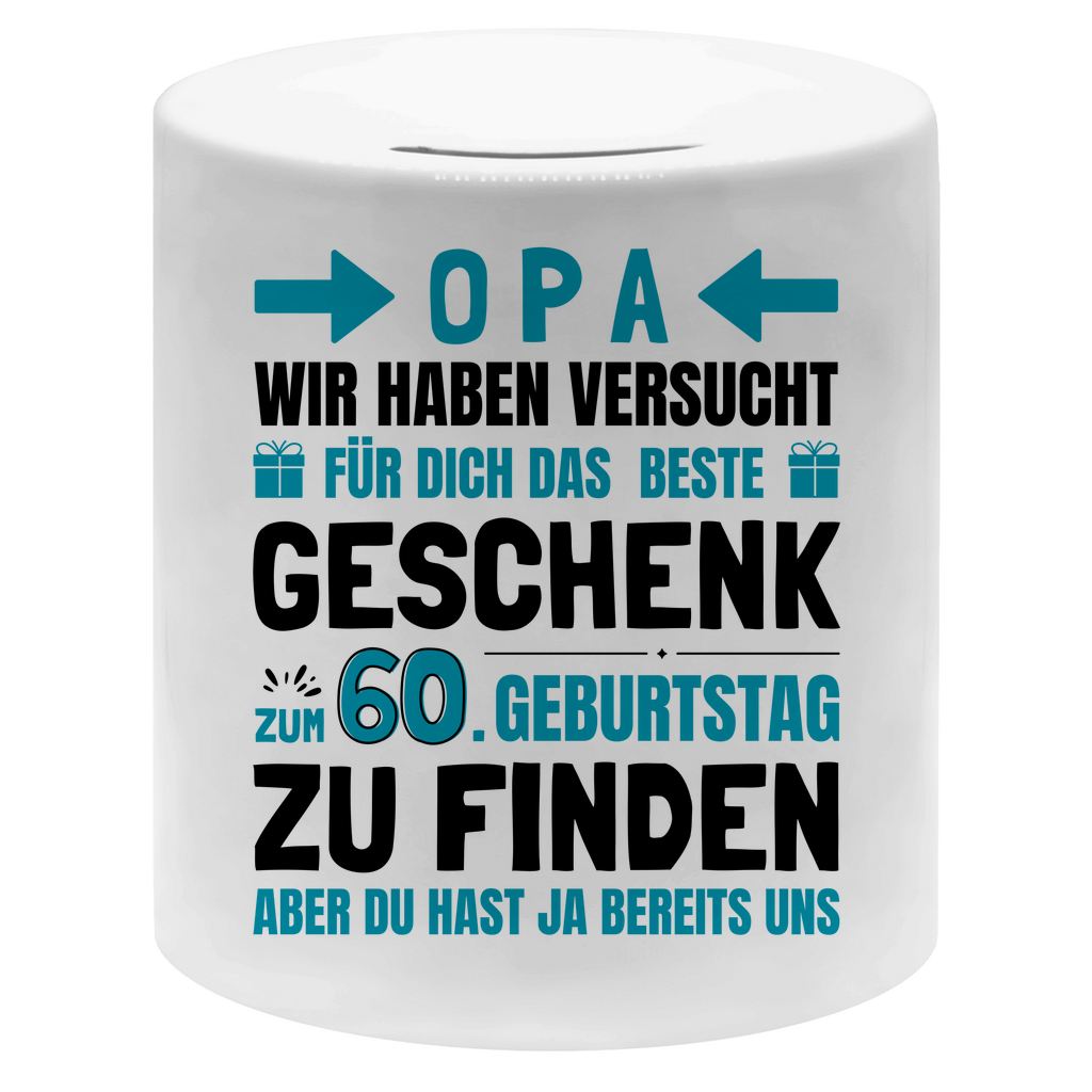 Spardose "Opa - Bestes Geschenk zum 60. Geburtstag"