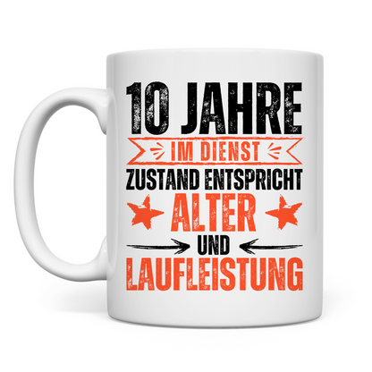 Tasse "10 Jahre im Dienst"