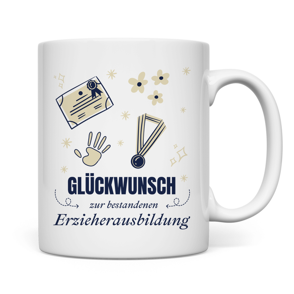 Tasse "Glückwunsch zur bestandenen Erzieherausbildung"