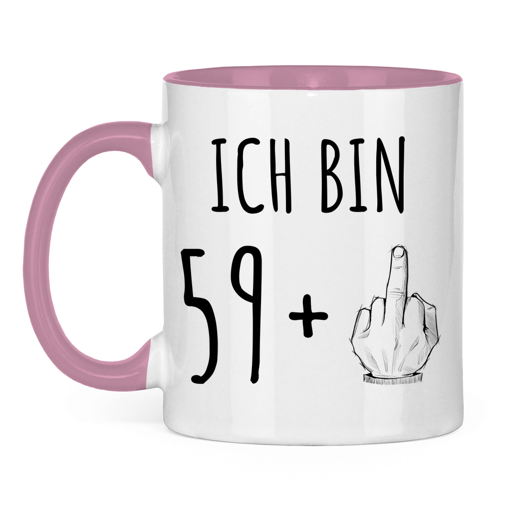 Tasse "Ich bin 59 plus Mittelfinger"