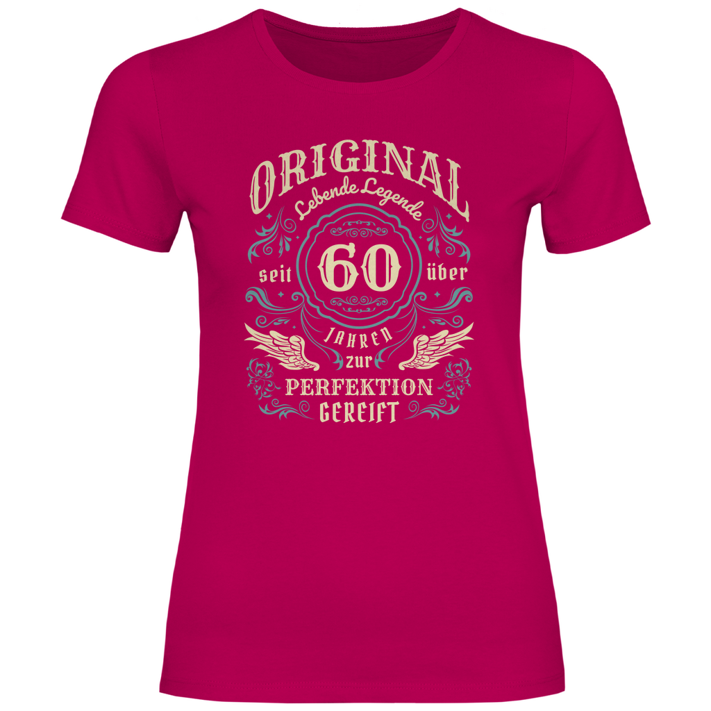 Damen T-Shirt "Lebende Legende seit 60 Jahren" pink