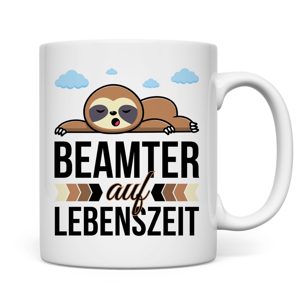 Tasse "Beamter auf Lebenszeit" (Faultier)