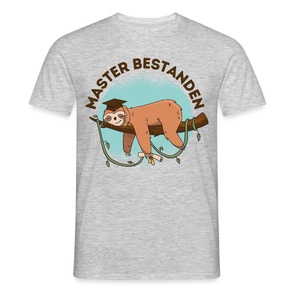 Männer T-Shirt "Master bestanden" - Grau meliert