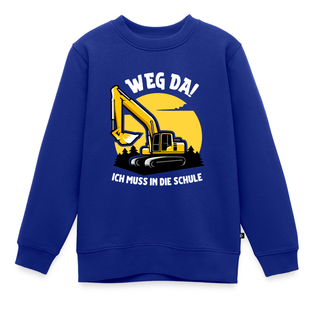 Kinder Pullover "Weg da! Ich muss in die Schule" - Royalblau