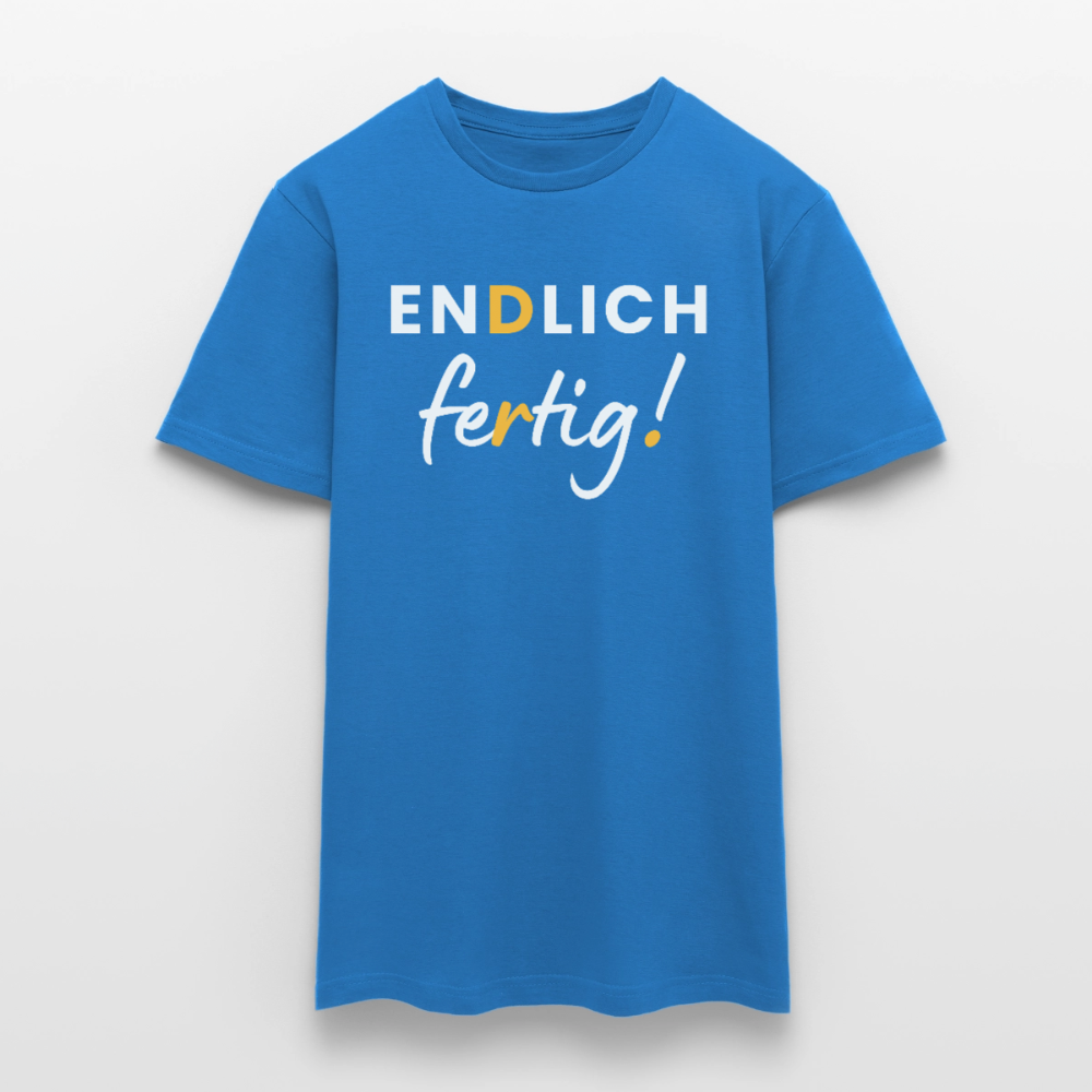 Männer T-Shirt "Endlich fertig!" (Dr.) - Royalblau