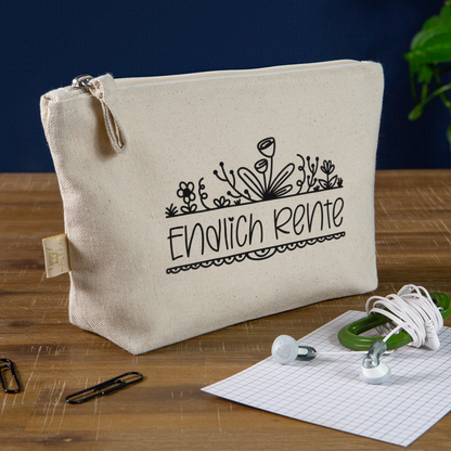 Täschchen "Endlich Rente" (Blumenmotiv) - Natur