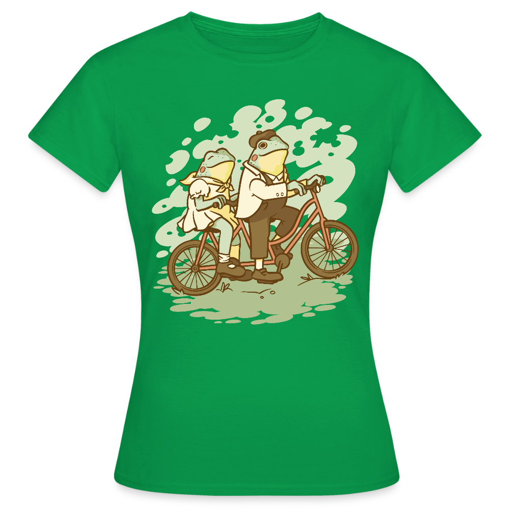 Frauen T-Shirt "Fahrrad Frösche" - Kelly Green