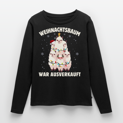 Bio-Langarmshirt "Weihnachtsbaum war ausverkauft" - Schwarz