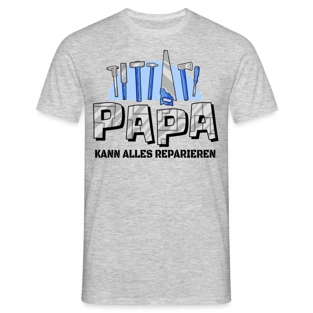 Männer T-Shirt "Papa kann alles reparieren" - Grau meliert