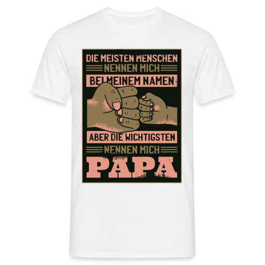 Männer T-Shirt "Die wichtigsten nennen mich Papa" - Weiß