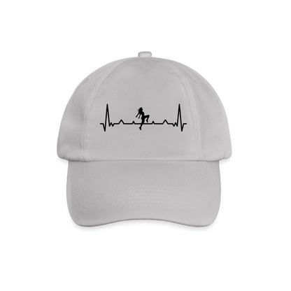 Baseballkappe "Tänzerin" (Herzschlag-Design) - Grau