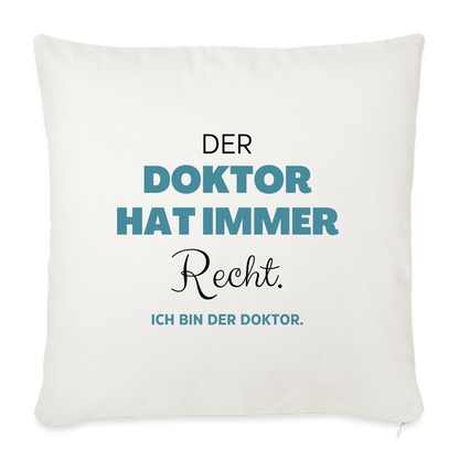 Sofakissen mit Füllung "Ich bin der Doktor" - Naturweiß