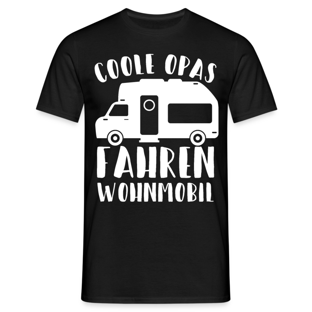 Männer T-Shirt "Coole Opas fahren Wohnmobil" - Schwarz