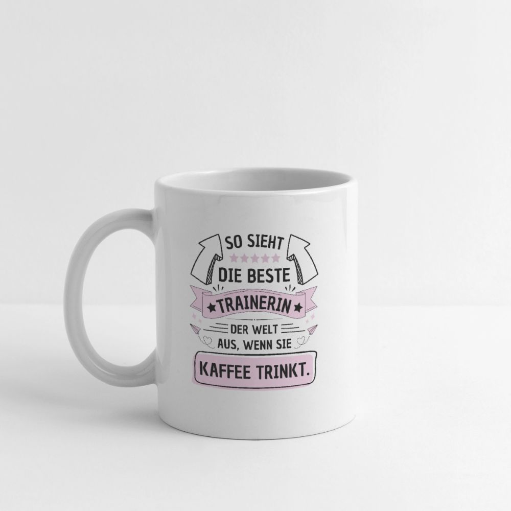 Tasse "Die beste Trainerin" (Kaffee) - Weiß