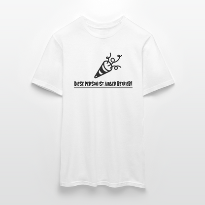 Männer T-Shirt "Diese Person ist außer Betrieb" - Weiß