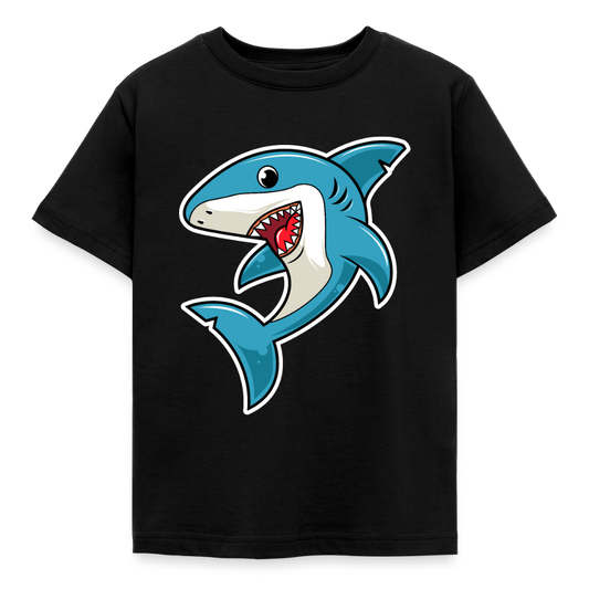 Kinder T-Shirt "Niedlicher Hai" - Schwarz