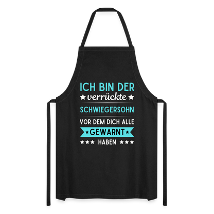 Kochschürze "Ich bin der verrückte Schwiegersohn vor dem dich alle gewarnt haben" - Schwarz