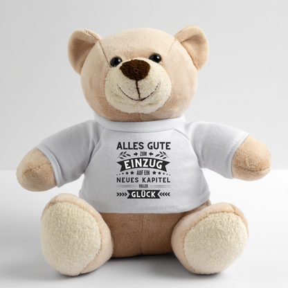 Teddy "Alles Gute zum Einzug - Auf ein neues Kapitel voller Glück" - Weiß