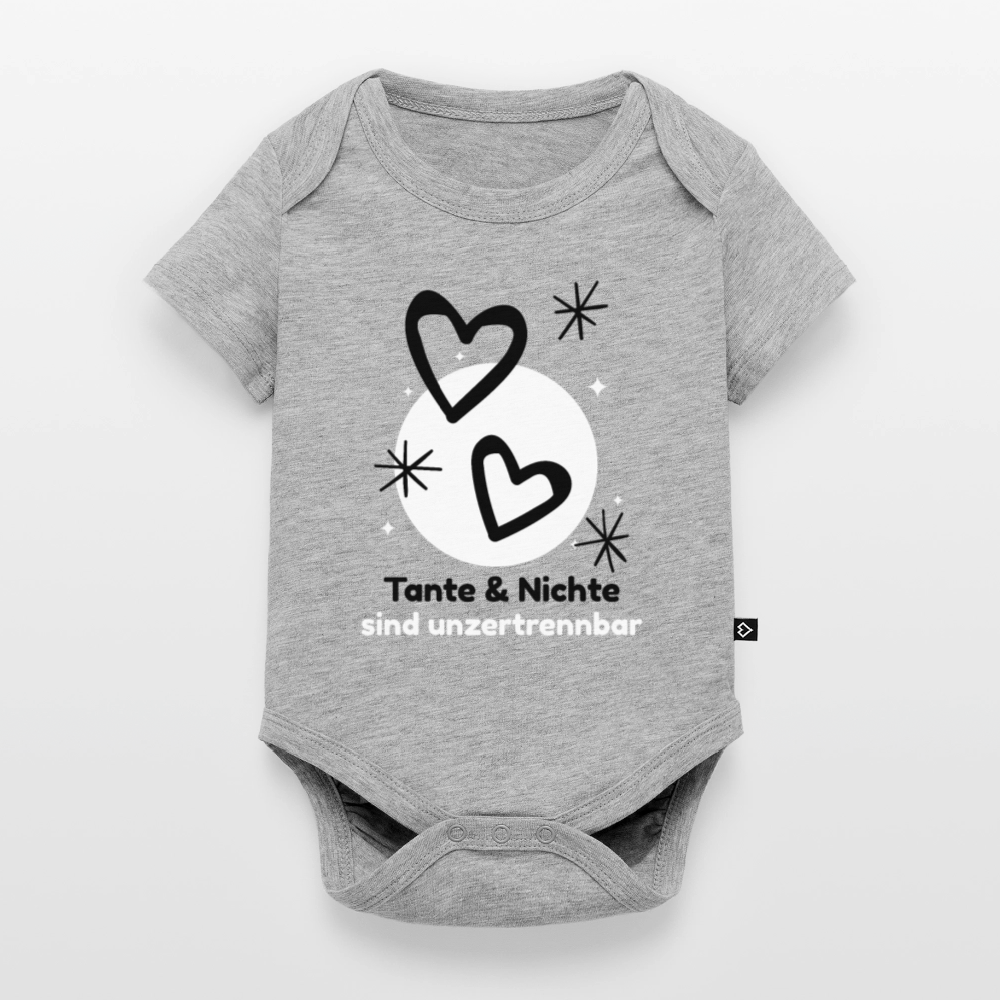 Baby Body "Tante & Nichte sind unzertrennbar" - Grau meliert