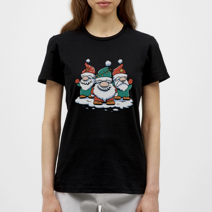Frauen T-Shirt "Lustige Weihnachtswichtel" - Schwarz