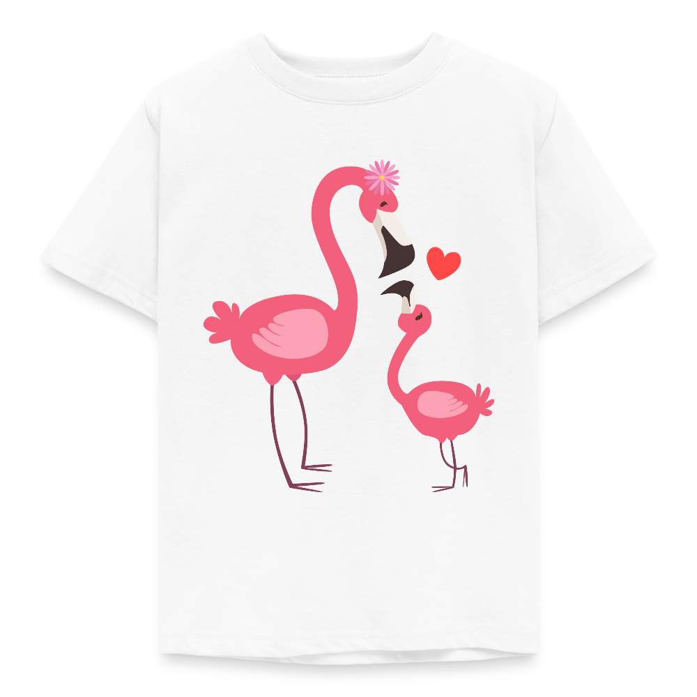 Kinder T-Shirt "Flamingo Familie" - Weiß