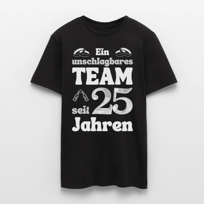 Männer T-Shirt "Ein unschlagbares Team seit 25 Jahren" - Schwarz